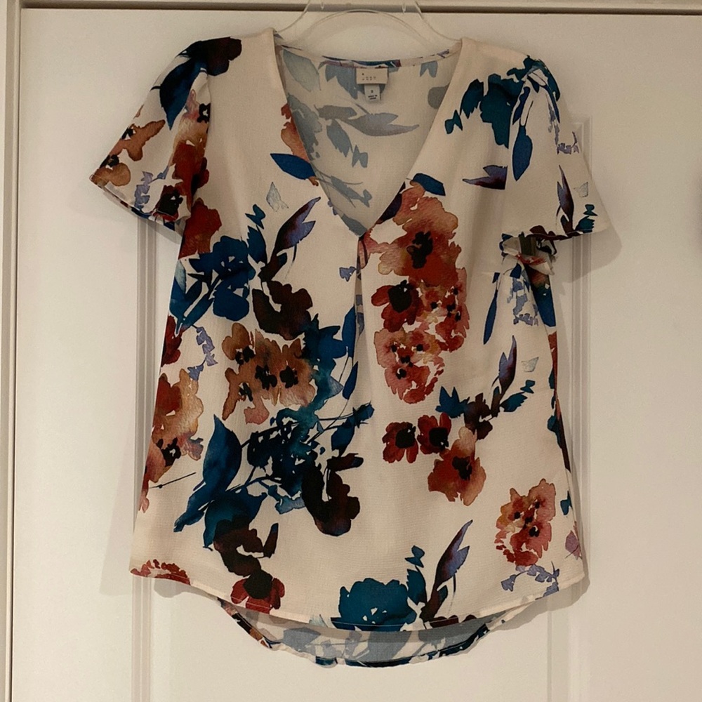 A New Day Women's Top Size S Floral Blouse